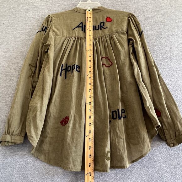 Berenice Paris Cassandra Lucky Embroidered Top Size 34 Whimsical Fun Cool Girl - Picture 15 of 16